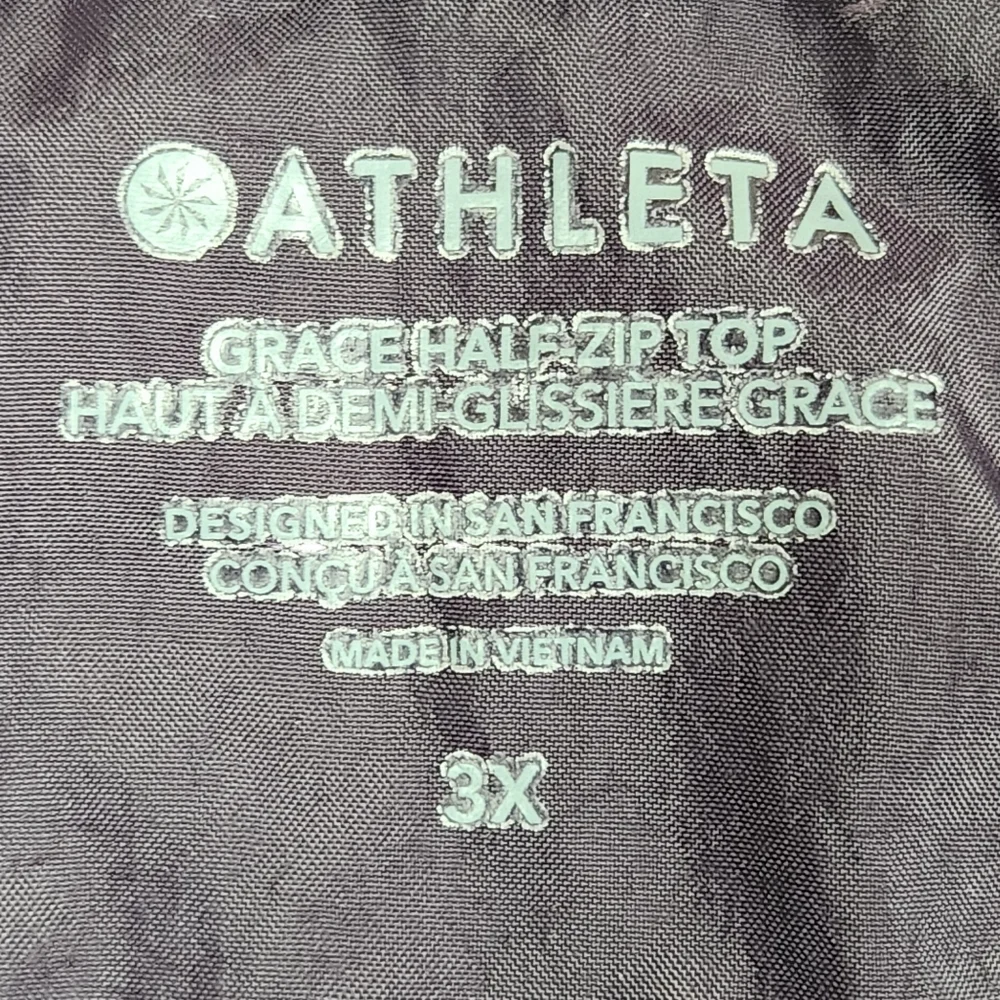 Athleta Grace Half Zip Top Jacket Deep Crocus Violet Nylon Wind Women's Size 3X - Picture 10 of 15